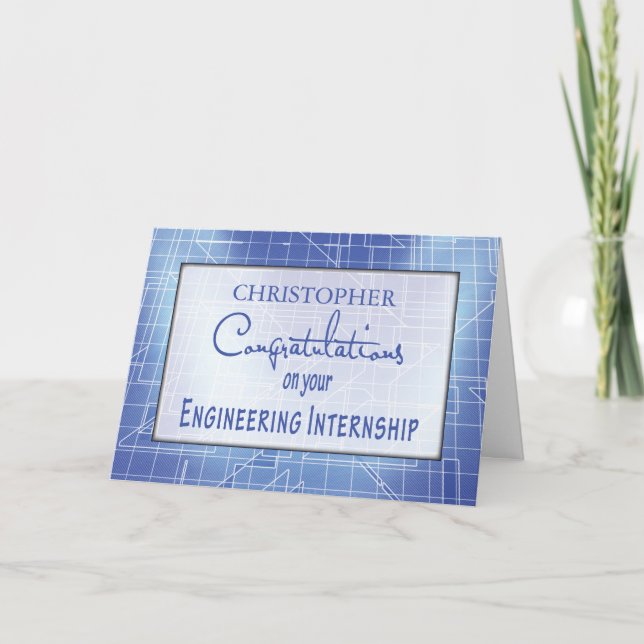 Carte Personnaliser Nom Graduation Ingénierie Félicitati (Devant)