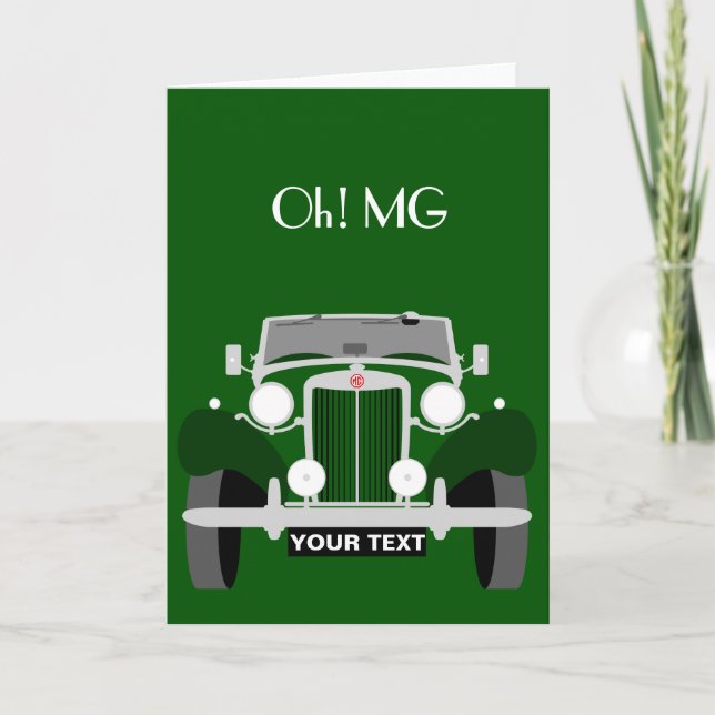 Carte Personnaliser une voiture de sport britannique vin (Devant)