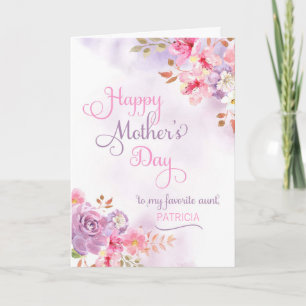 Carte Personnalisez à tante, Joyeuse fête des mères