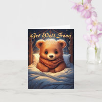 Personnalisez Baby Bear Sick in Bed Get Well Bient