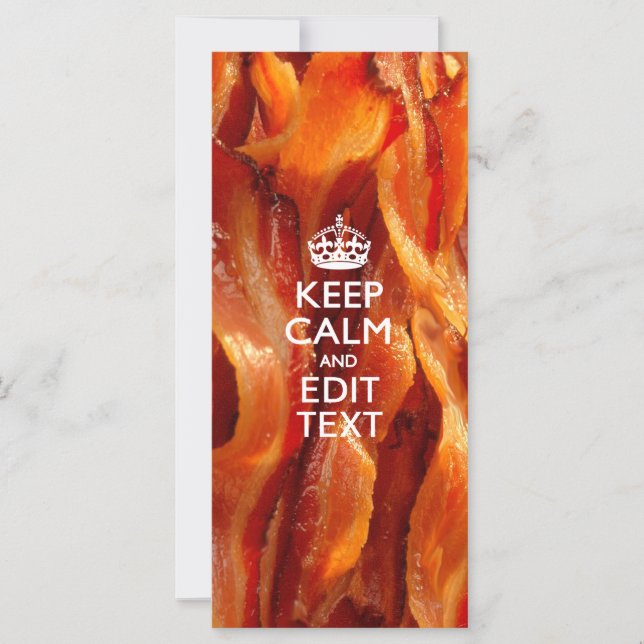 Carte Personnalisez ceci avec Keep Calm et Sizzling Baco (Devant)