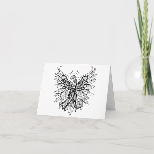 Carte PERSONNALISEZ Dessin d'ange  (Devant)
