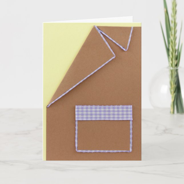 Carte Personnalisez le blazer d'anniversaire brun clair (Devant)