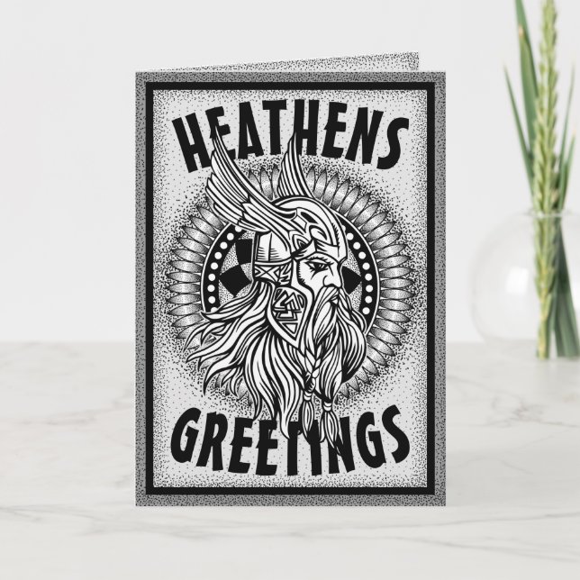 Carte Personnalisez les salutations Viking Heathens (Devant)