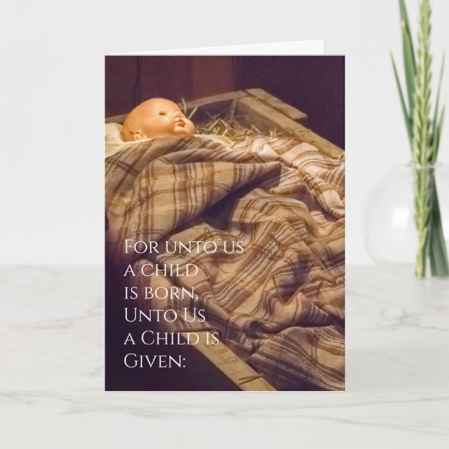 Carte Personnalisez pour nous Enfant Né Nativité Noël (Devant)