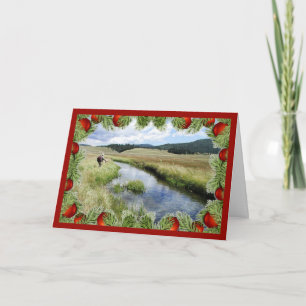Carte Personnalisez votre Noël "Fishmas" de pêche à la m