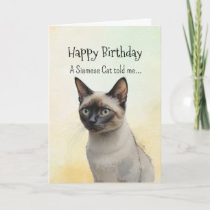 Carte Personnalité chats siamois Anniversaire Animaux am