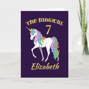 Carte Personnalité de l'Unicorn 4th 5th 6th 8th Birthday
