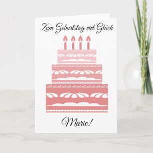 Carte Personnalized Happy Birthday German Greeting Card