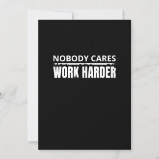 Carte Personne Ne Se Soucie De Travailler Plus Dur Fitne