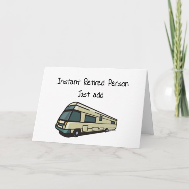 Carte Personne RETRAITÉE instantanée, juste ajouter RV (Devant)