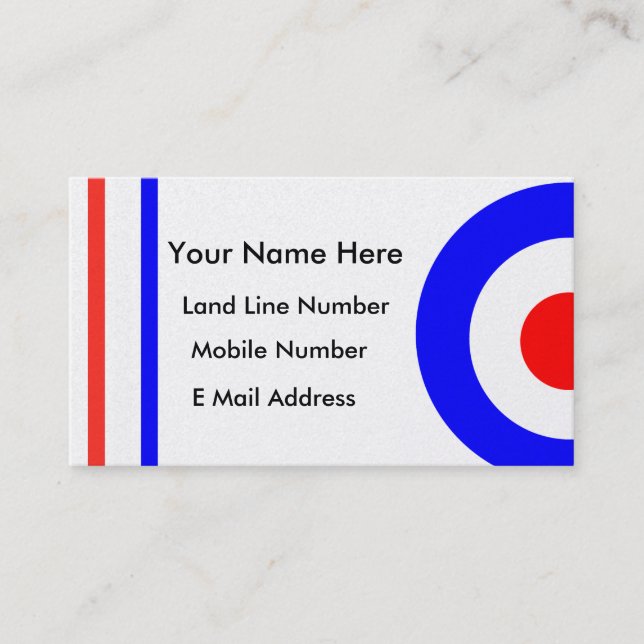 Carte personnelle de contact de rétro scooter de (Devant)