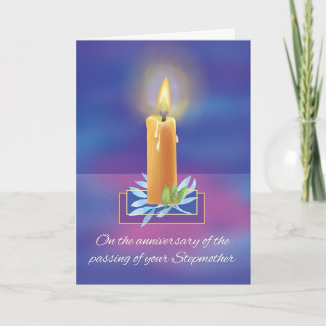 Carte Perte de la bougie religieuse de l'anniversaire de (Devant)