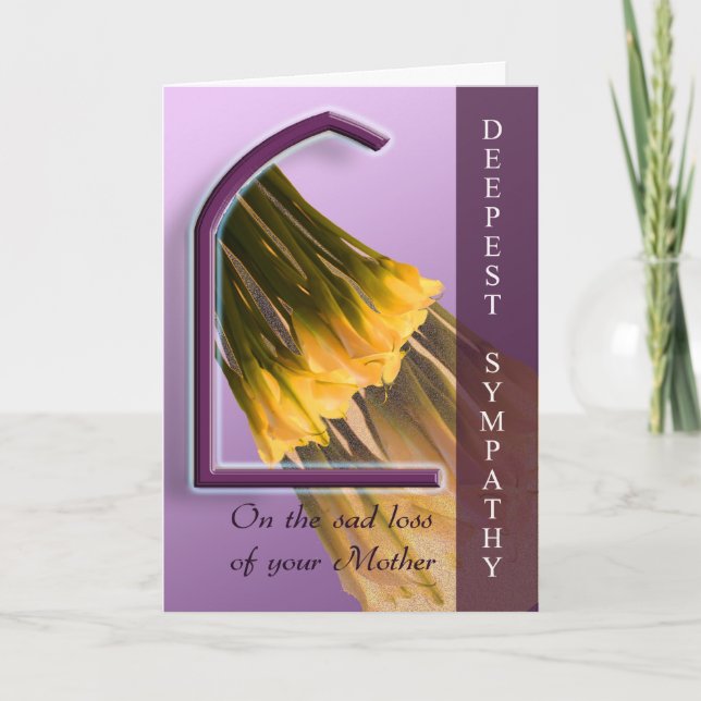 Carte Perte de la mère - avec la plus profonde sympathie (Devant)
