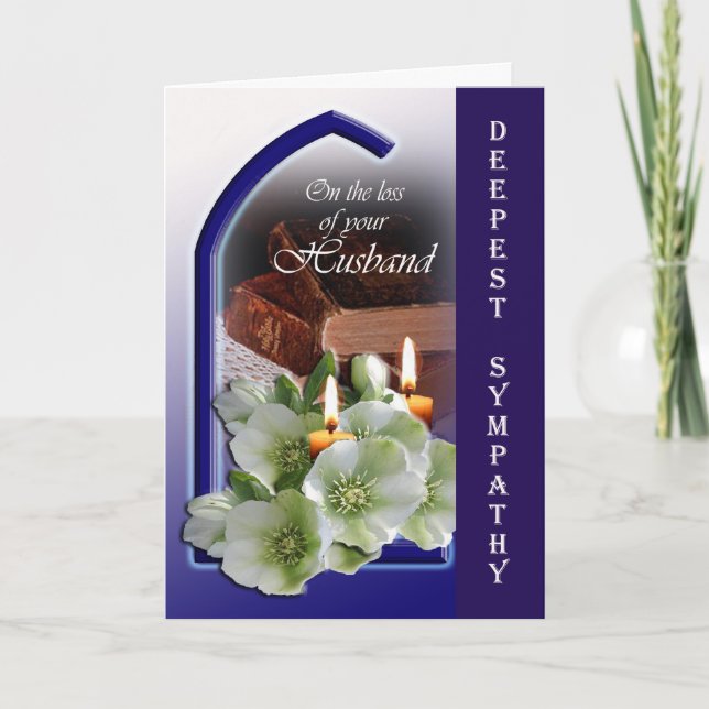 Carte Perte de mari - Condoléances sur votre perte (Devant)