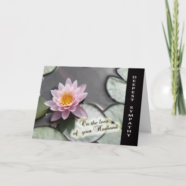 Carte Perte de mari - Condoléances sur votre perte (Devant)