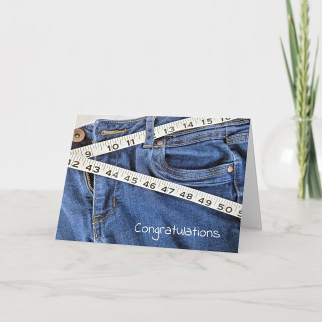 Carte Perte de poids Félicitations Jeans (Devant)