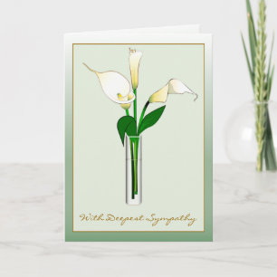 Carte Perte de sympathie de frère de nous : Calla Lilies