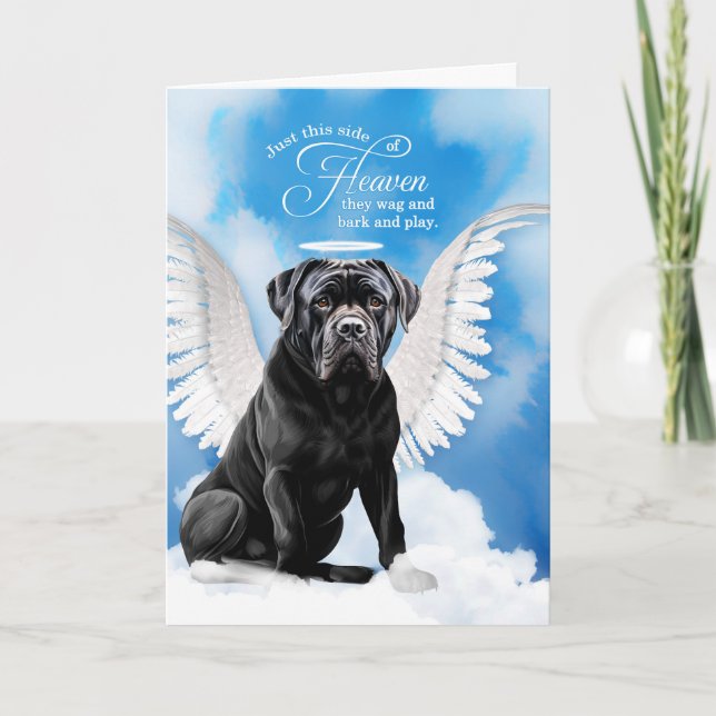 Carte Perte d'une Canne Corso Chien Angel Animaux Sympat (Devant)