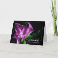 Perte d'une mère Sympathie Purple Calla Lilies