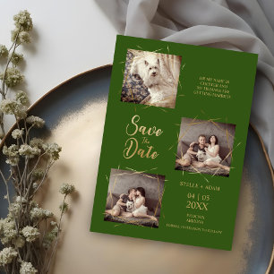 Carte Pet Green Design Moderne Calligraphie 3-Photo