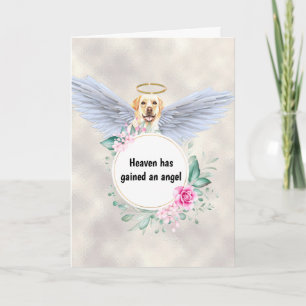 Carte Pet memorial du Labrador chien ailes d'ange poème