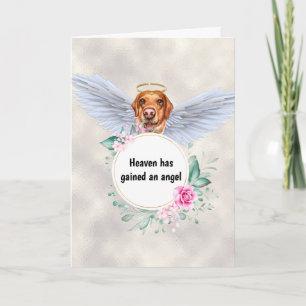Carte Pet memorial du Labrador chien ailes d'ange poème