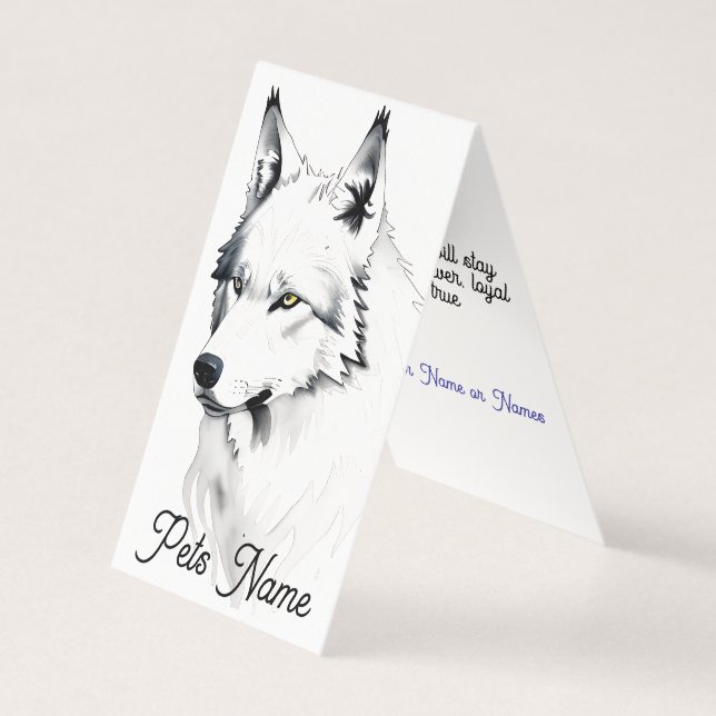 Carte Pet Memorial ou Sympathy Folk Card (Front)