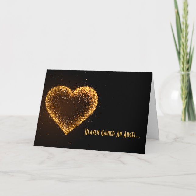 Carte Pet Perdre le coeur Lune & Étoiles Condolence (Devant)