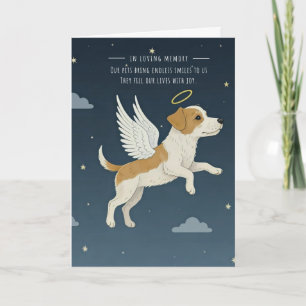 Carte Pet Sympathy Card Angel Chien série