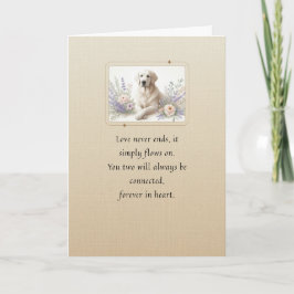 Carte Pet Sympathy Card Chig Flower Frame Series