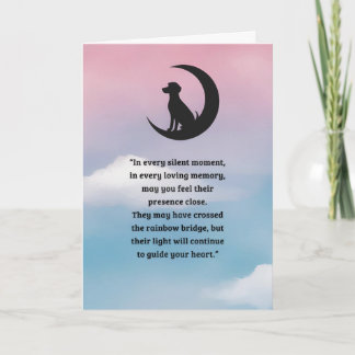 Carte Pet Sympathy Card Moon Chien série