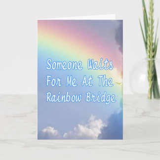 Carte Pet Sympathy Card Rainbow Bridge Dog Cat Full