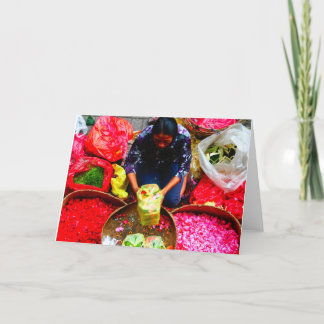 Carte Pétales de fleur pour offrir, Bali