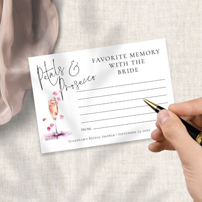 Carte Pétales de mémoire préférées Fête des mariées de p (Créateur téléchargé)