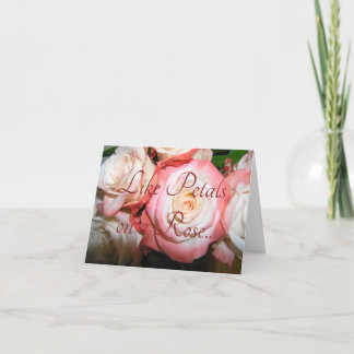 Carte Pétales de rose de l'amitié