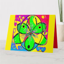 Pétales jaune rose vert d'art