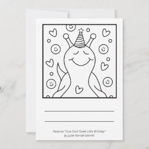 Carte Petit Aiguille Douce Petit Anniversaire Coloration