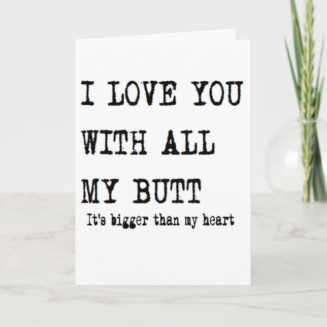 Carte petit ami anniversaire Je t'aime avec tout mon der (Devant)