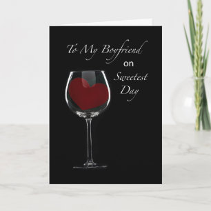 Carte Petit ami le plus doux jour Coeur rouge dans le ve