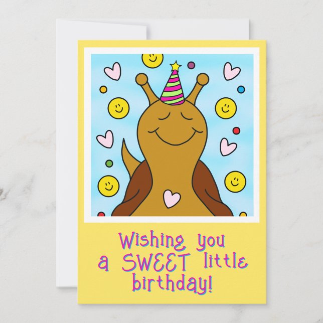 Carte Petit Anniversaire doux et souriant (Devant)