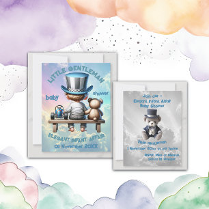 Carte Petit Baby shower Gentleman  