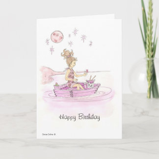 Carte Petit bateau rose
