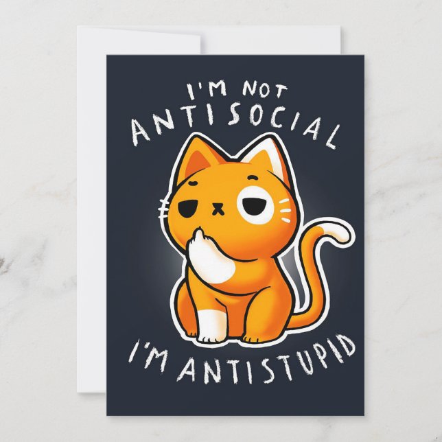 Carte Petit Cadeau Kitty Chat| Chat Pour Noël (Devant)