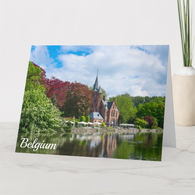 Carte Petit château près du lac à Bruges, Belgique (Devant)