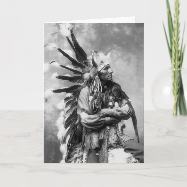 Carte Petit Cheval, Sioux d'Oglala, années 1890 (Devant)