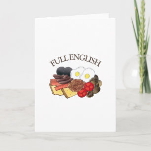 Carte Petit déjeuner anglais complet Royaume-Uni Cuisine