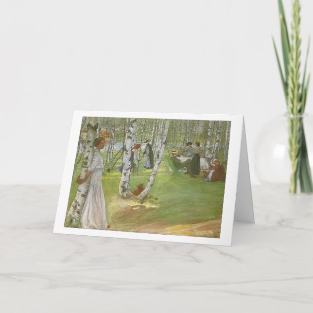 Carte Petit déjeuner en plein air de Carl Larsson (Devant)