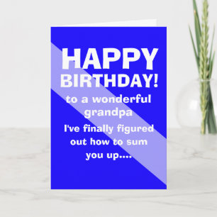 Carte petit-enfant drôle à papy joyeux anniversaire