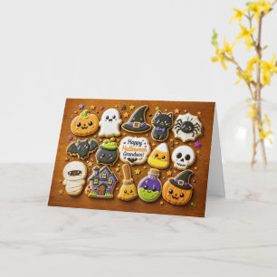 Carte Petit-fils Joyeux Halloween Mignon Cookie